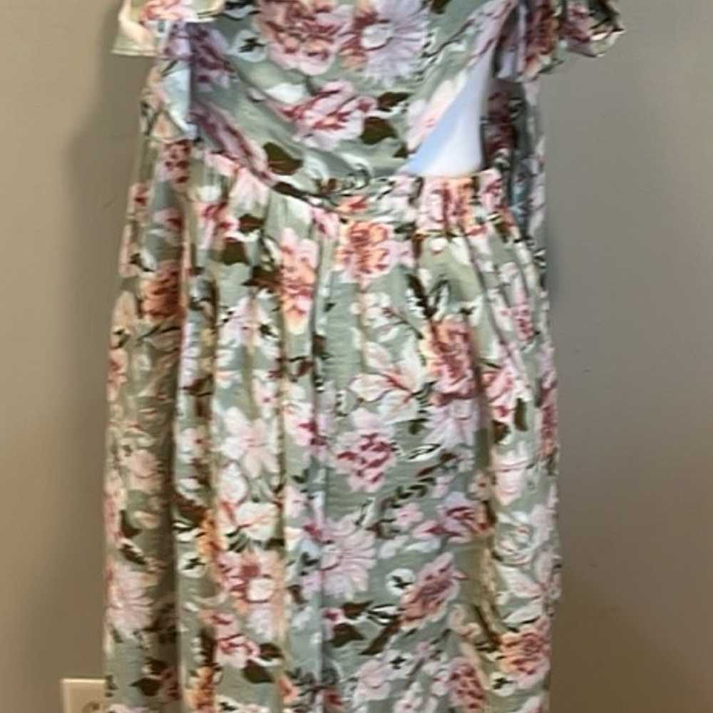 EN SAISON Maris Floral A-Line Midi Dress Size M - image 5