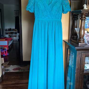 jjs house dress size 6 teal