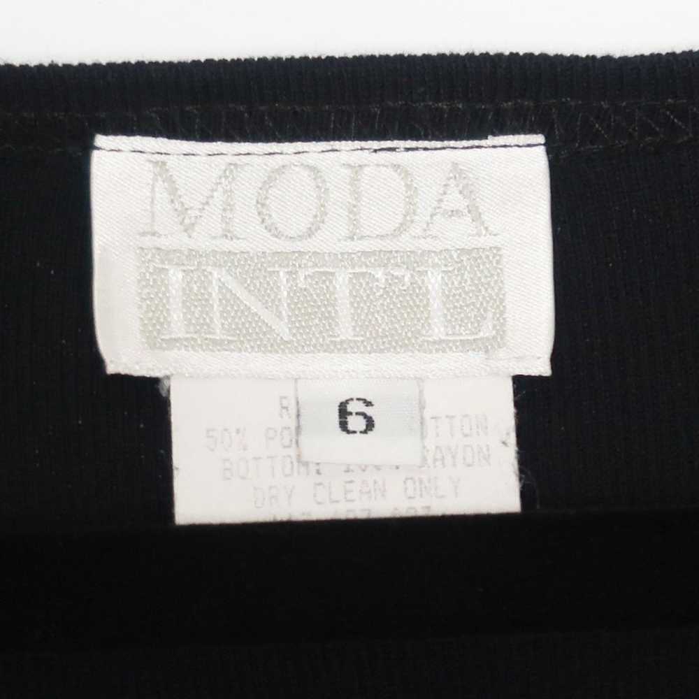 Moda Intl Vintage Womens Midi Dress Size 6 Black … - image 3