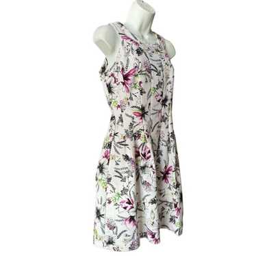 White House Black Market Floral Tulip Flare Dress 