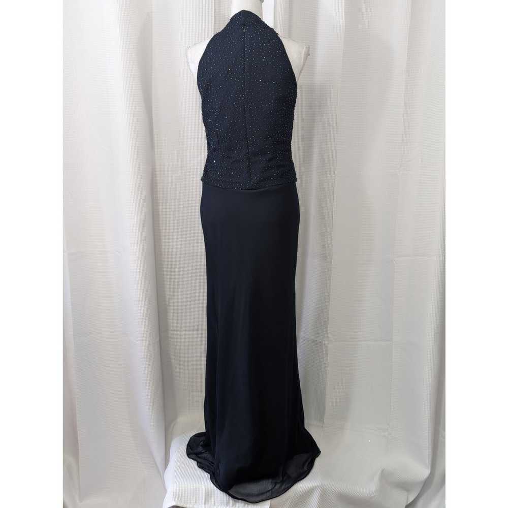 NWOT! JKARA! NAVY BLUE ELABORATELY BEADED, CHIFFO… - image 8