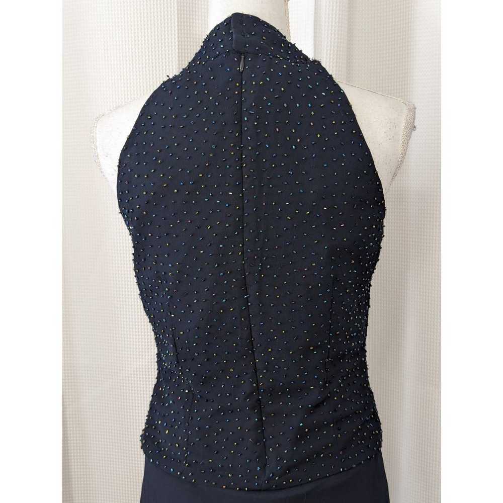 NWOT! JKARA! NAVY BLUE ELABORATELY BEADED, CHIFFO… - image 9