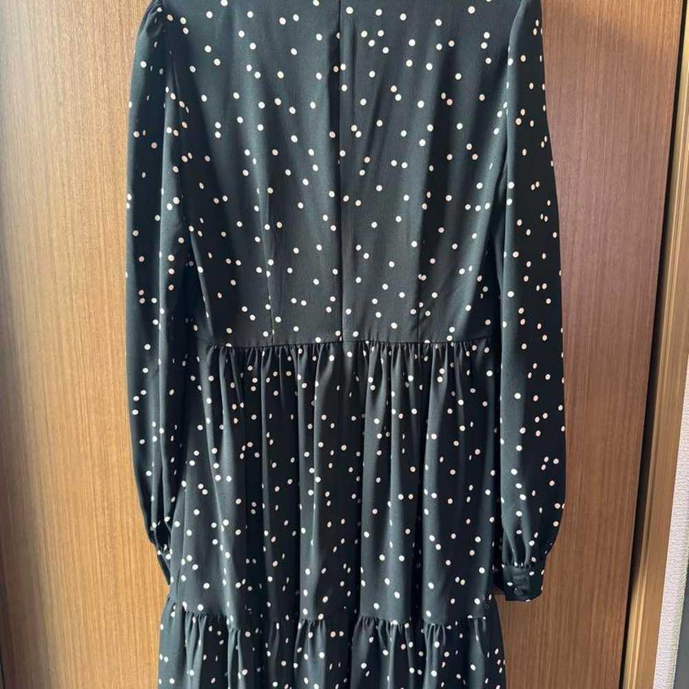 Kate Spade Black Polka Dot Long Sleeve Dress - image 2