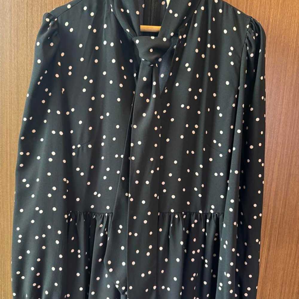 Kate Spade Black Polka Dot Long Sleeve Dress - image 3