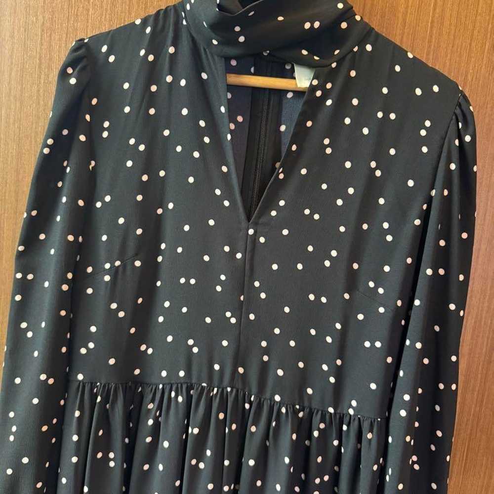 Kate Spade Black Polka Dot Long Sleeve Dress - image 4