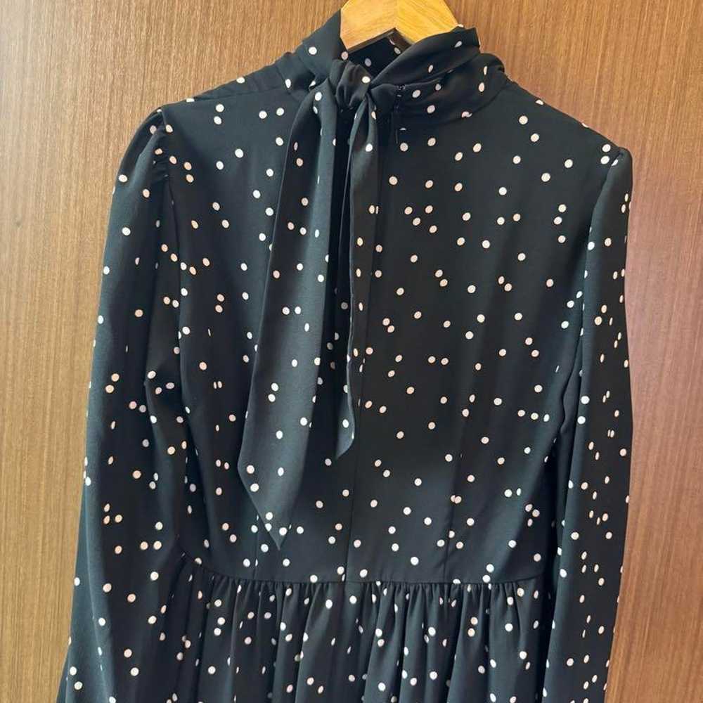 Kate Spade Black Polka Dot Long Sleeve Dress - image 5