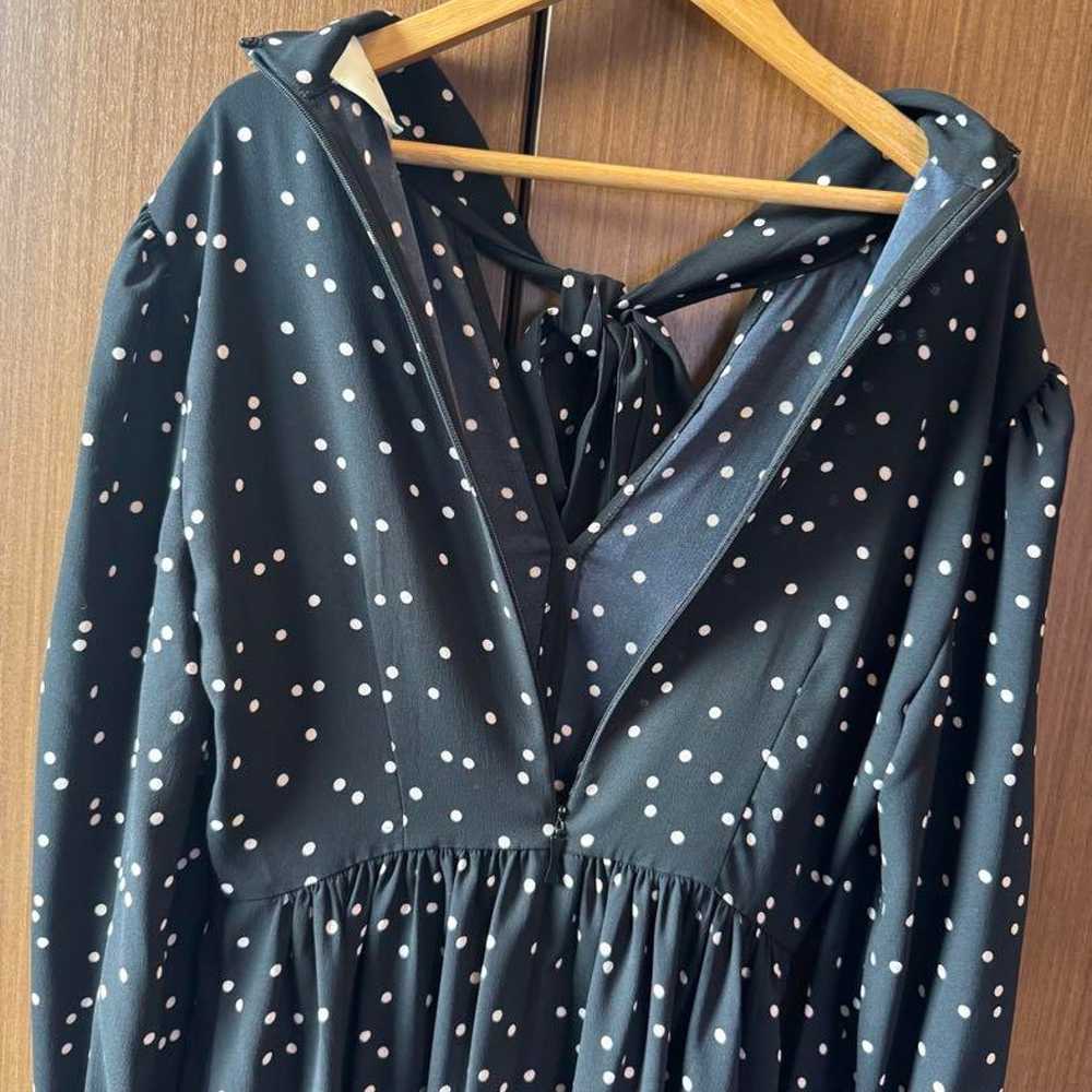 Kate Spade Black Polka Dot Long Sleeve Dress - image 6