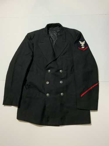 Military × Vintage Vintage 70s USN US Navy Wool D… - image 1