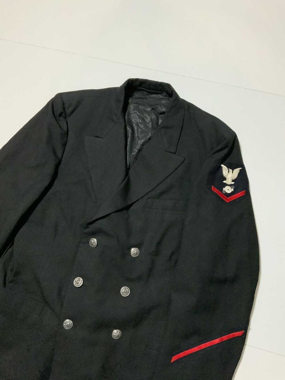 Military × Vintage Vintage 70s USN US Navy Wool D… - image 3