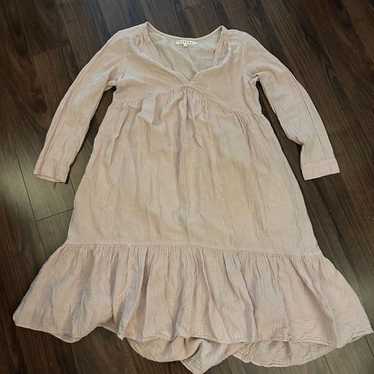 Xirena soft pink gauze dress peasant small