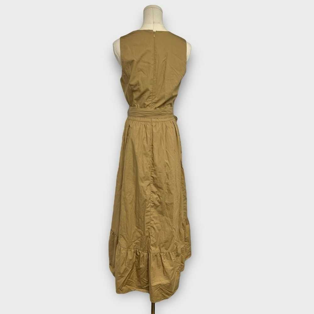 J.Crew Faux Wrap Cotton Poplin Dress In Camel Siz… - image 3