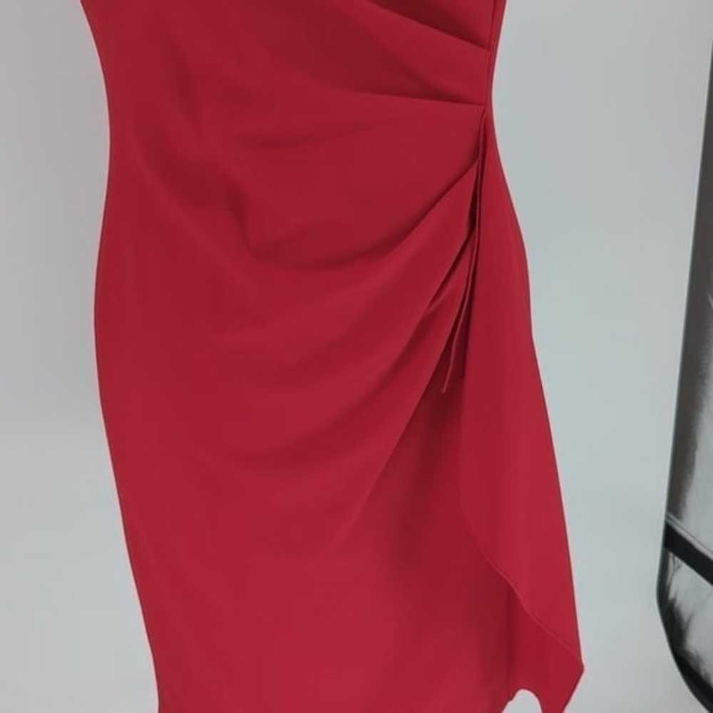 Calvin Klein Pleated Sheath Dress Red 12 Business… - image 4