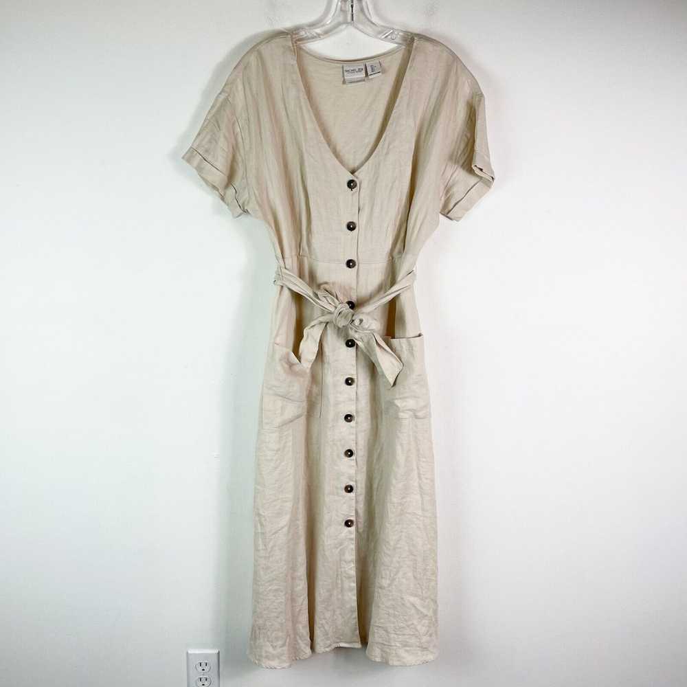 Rachel Zoe Button Front Short Sleeve Shirt Dress … - image 1