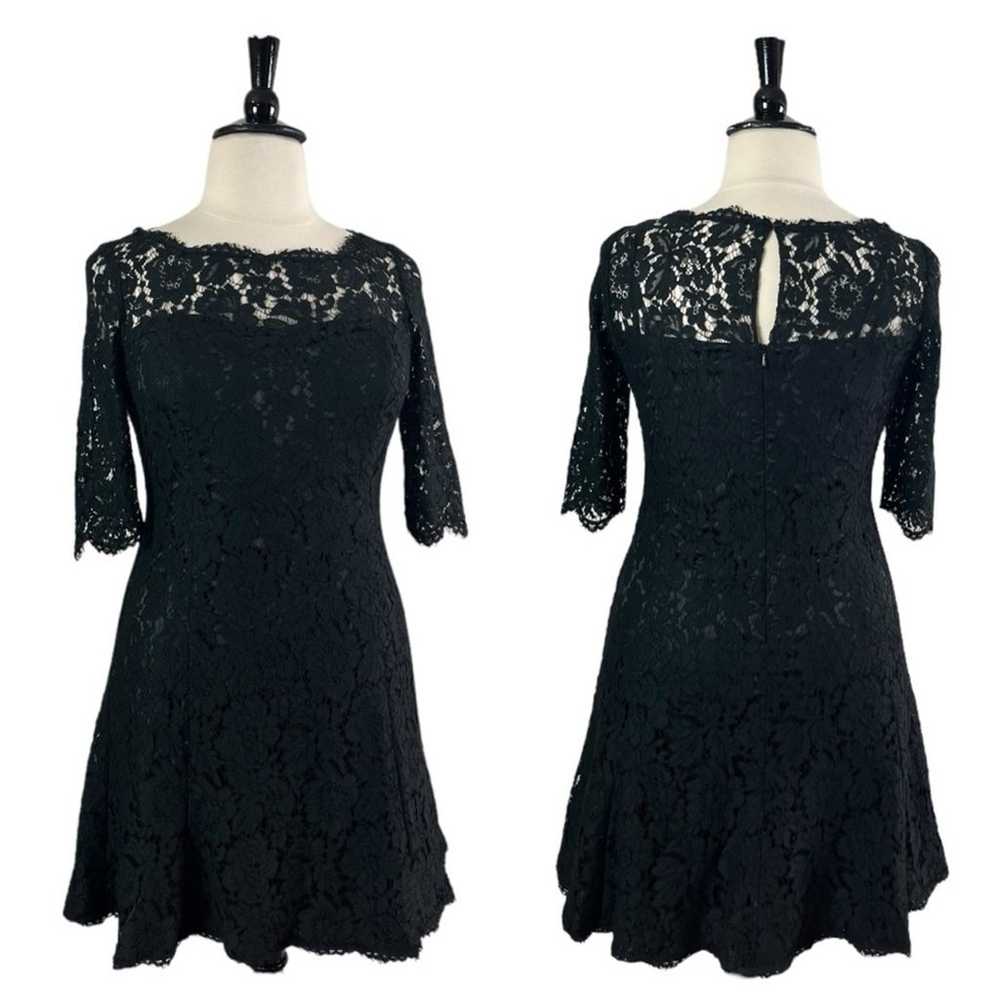 Eliza J Cocktail Dress Fit Flare Black Illusion L… - image 11