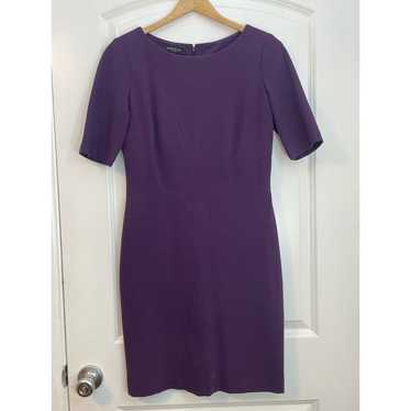 Lafayette 148 Purple Punto Asymmetric Seam Sheath 