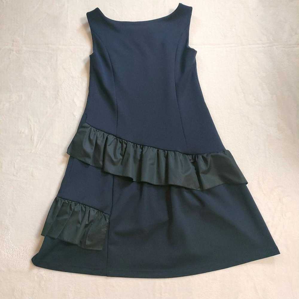 Madre One-Piece Frill Sleeveless Size 40 M Navy S… - image 7