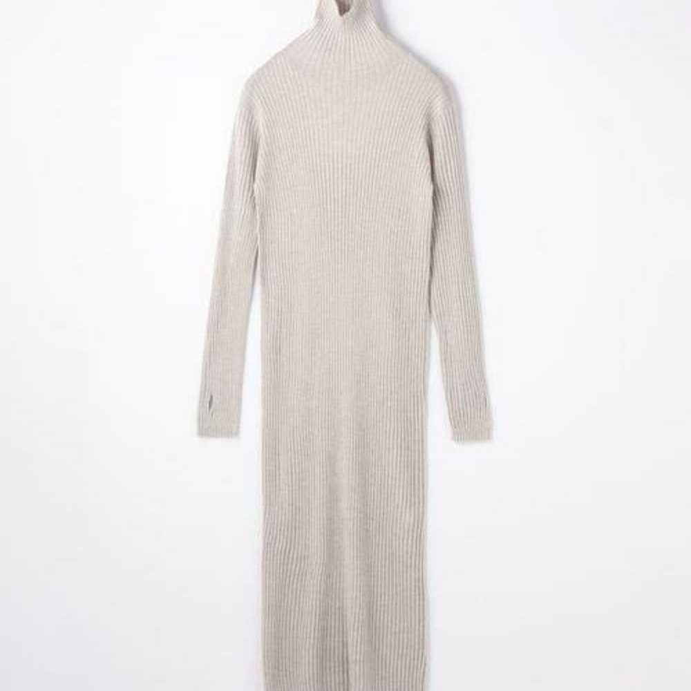 TOMORROWLAND Worsted Wool Rib High Neck Dress - image 1