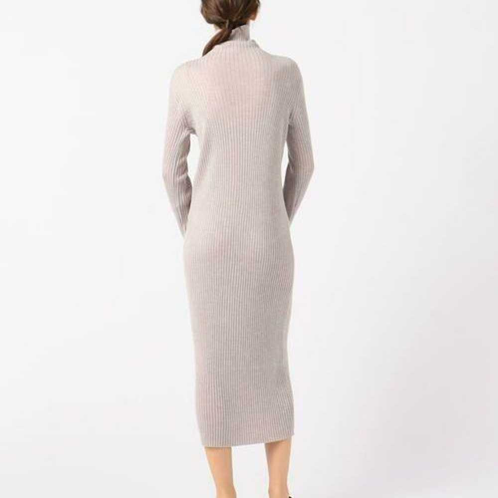 TOMORROWLAND Worsted Wool Rib High Neck Dress - image 5