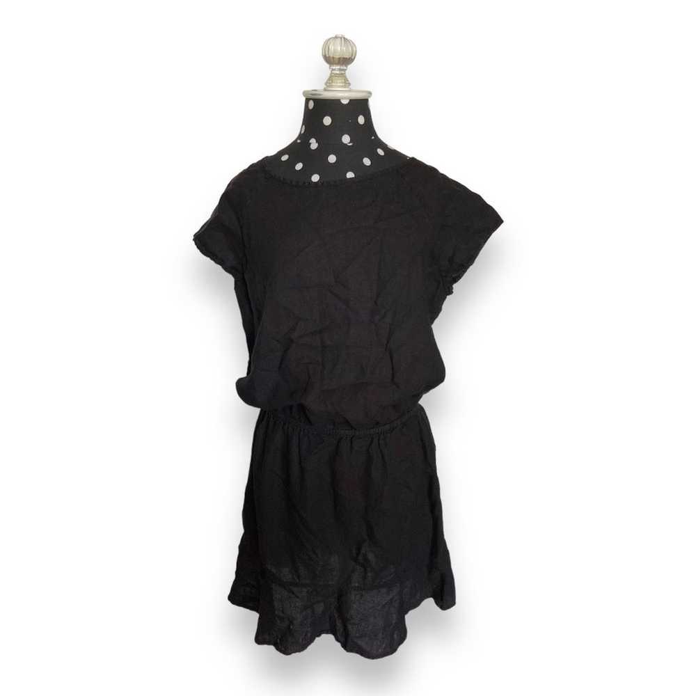 Joie Womens Dress Size M Quoara Black Linen Mini … - image 3