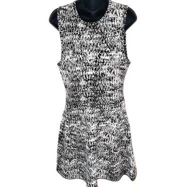 Theory NWT Striping deals Rib Pullover Sleeveless Top Pebbled Black Ivory Scoop M New