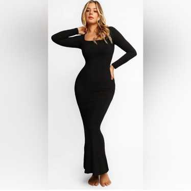 Popilush Built-In Shapewear Long Sleeve Maxi Loun… - image 1