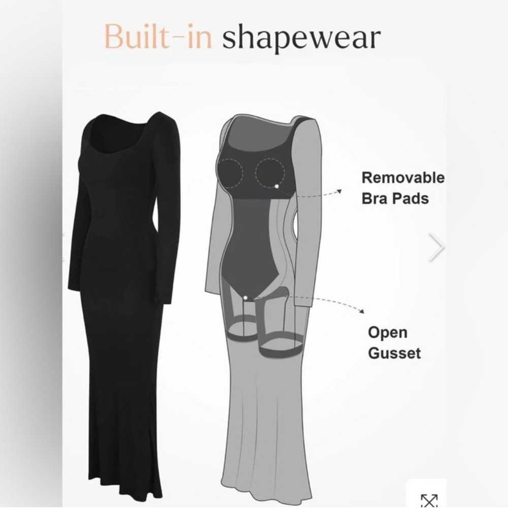 Popilush Built-In Shapewear Long Sleeve Maxi Loun… - image 2