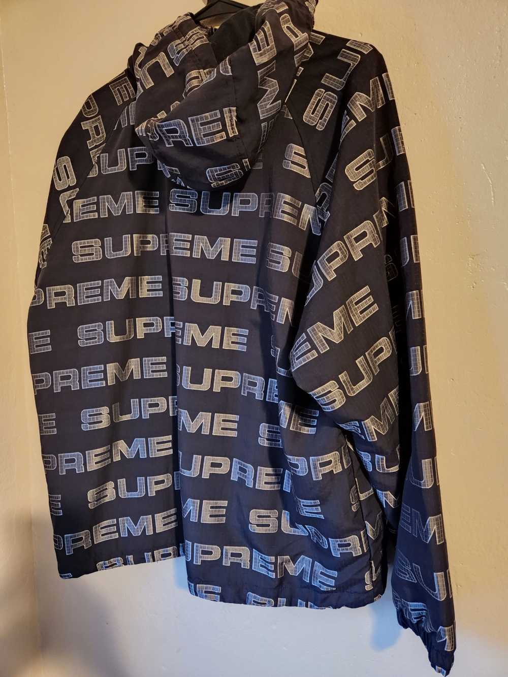 Supreme Logo Rip stop Hooded Track Jacket - image 2