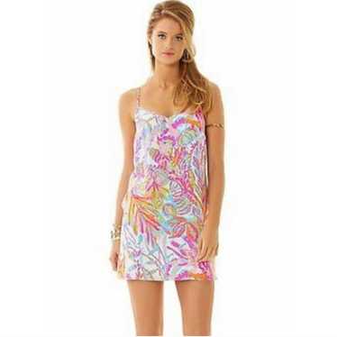 Lilly Pulitzer Dusk Scuba To Cuba Silk Slip Dress