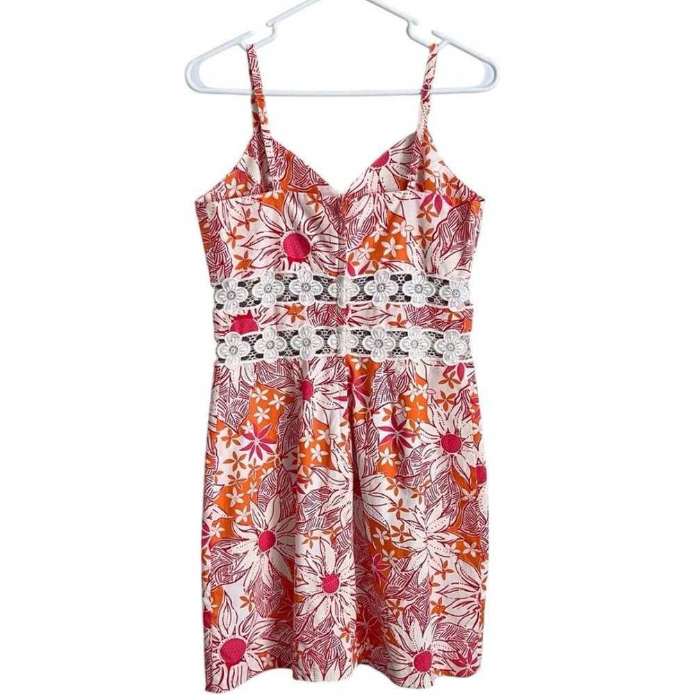 Lilly Pulitzer Vintage Dress Pink Orange Floral P… - image 2