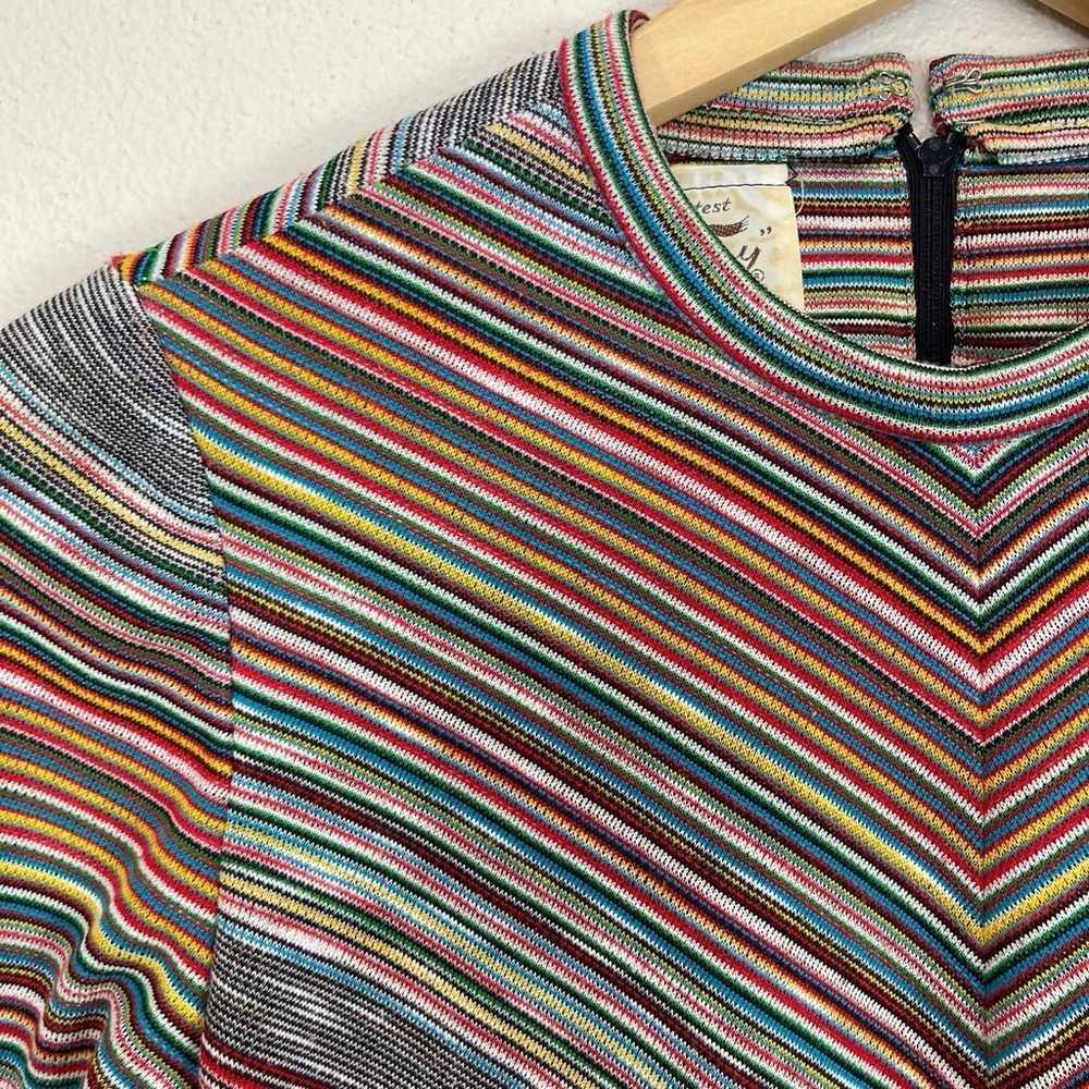 LESLIE FAY Vintage 60s/70s Mod Striped Long  Slee… - image 3