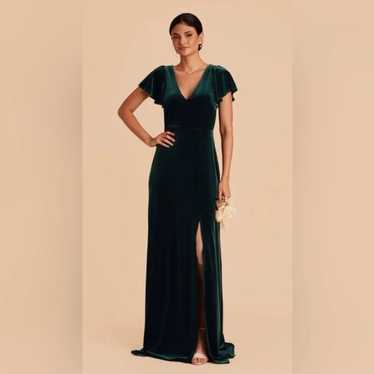 Birdy Grey Velvet Green Dress - Hannah