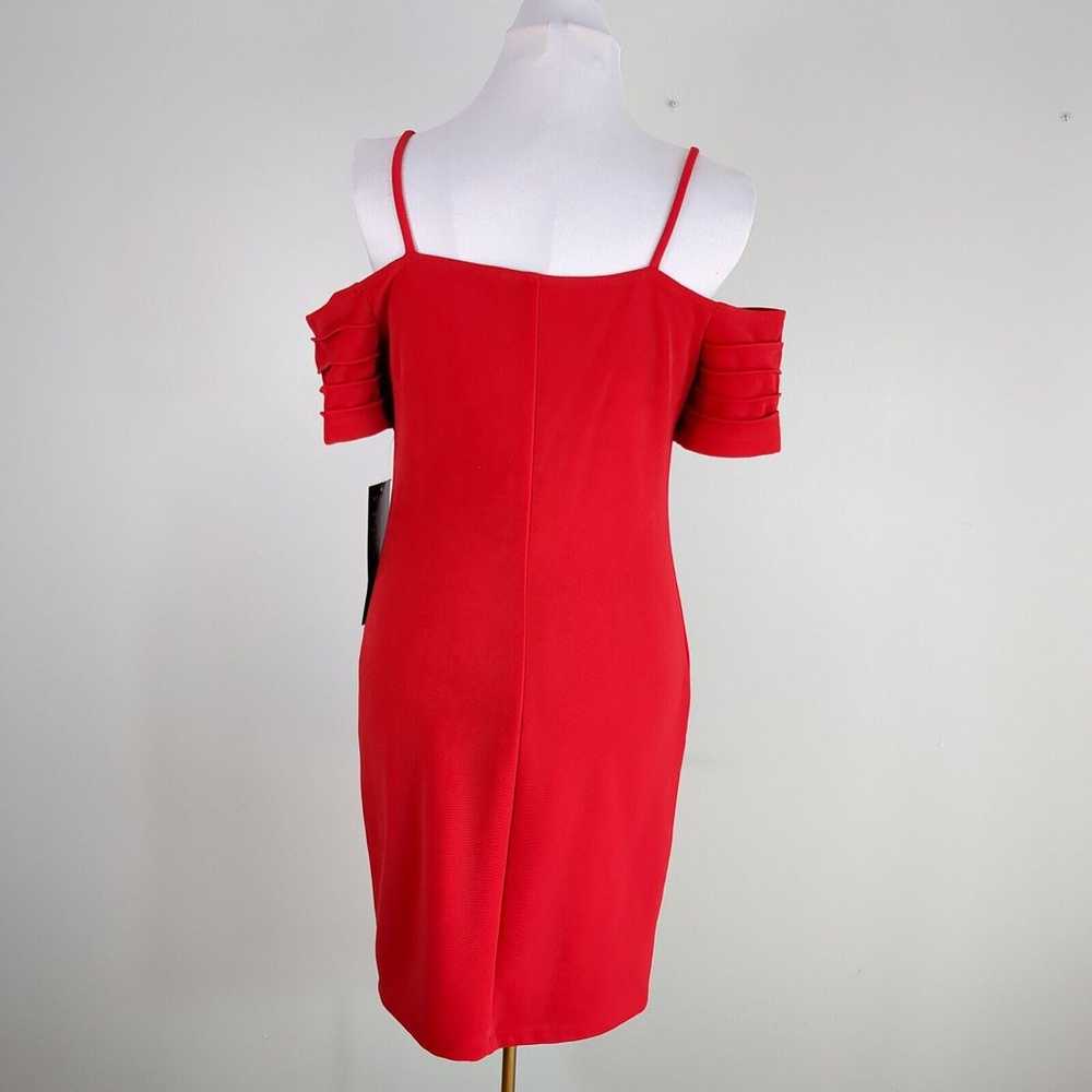 Vintage Hugo Buscati Dress Cocktail Sheath 90s Of… - image 3