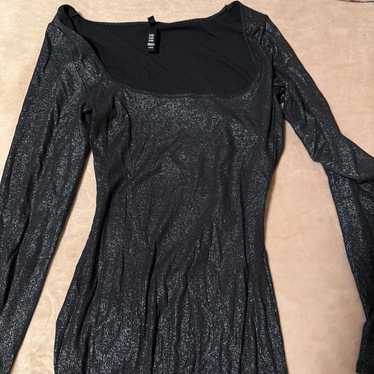 Skims Long Large Black Dress “Soft Lounge Shimmer… - image 1