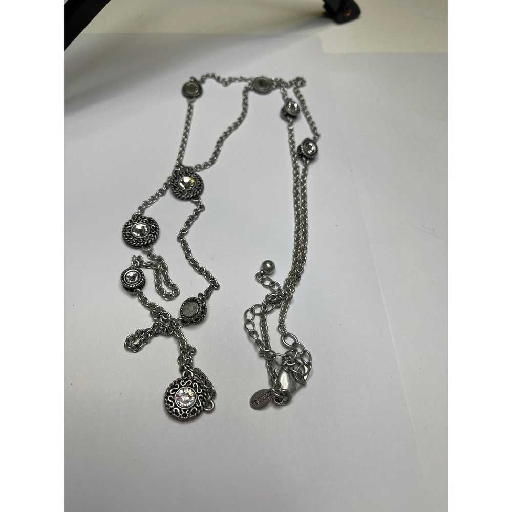 Chico's silver tone necklace signed costume jewel… - image 8