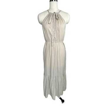 Joie Tan Linen Halter Tiered Maxi Dress| Size M