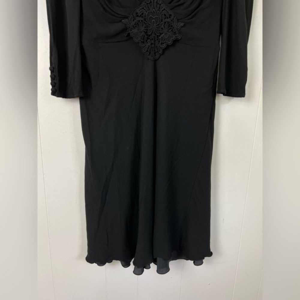 Vintage Valentino Black 100% Viscose Long Sleeve … - image 2