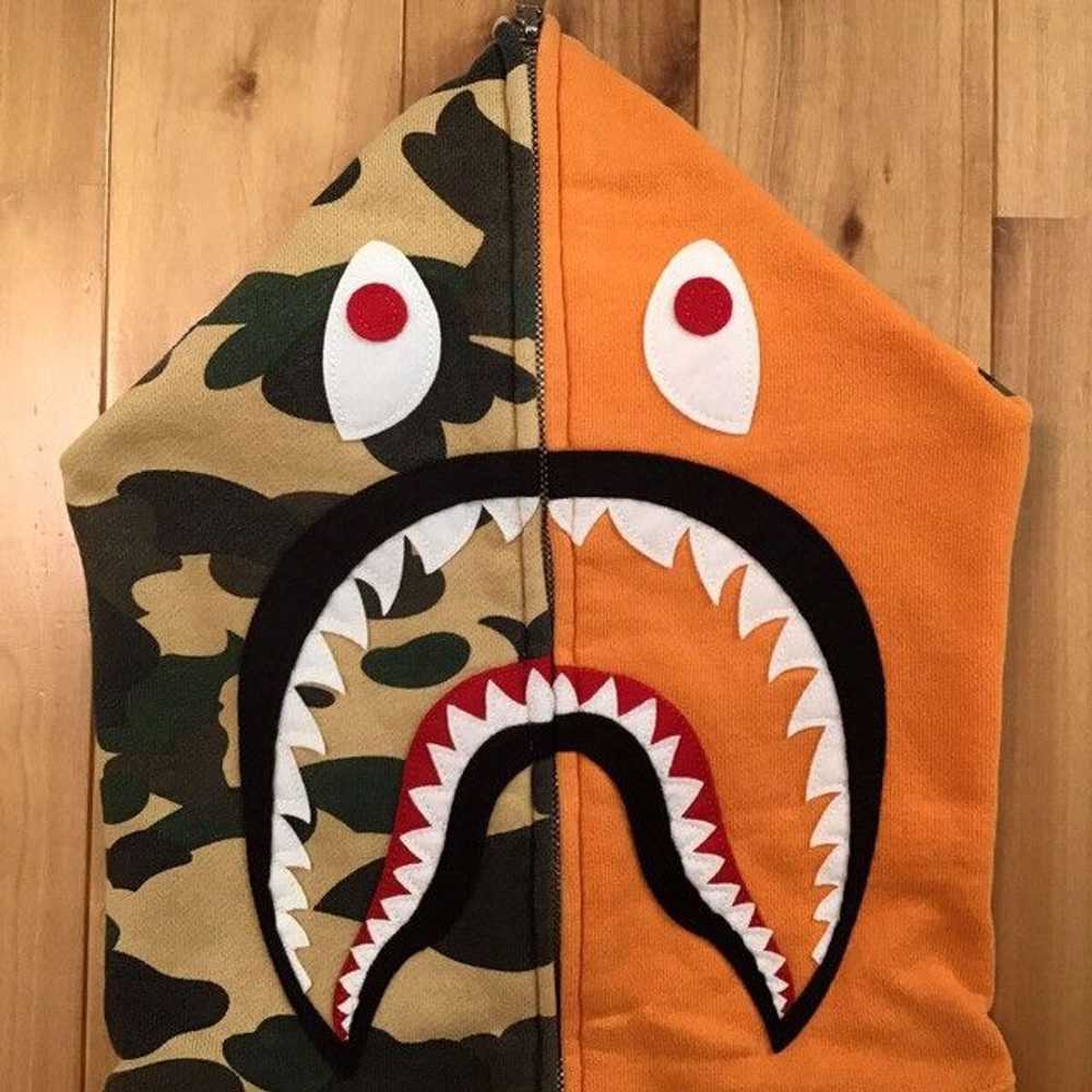 Bape × Nigo 2006 BAPE camo Shark full zip hoodie … - image 3