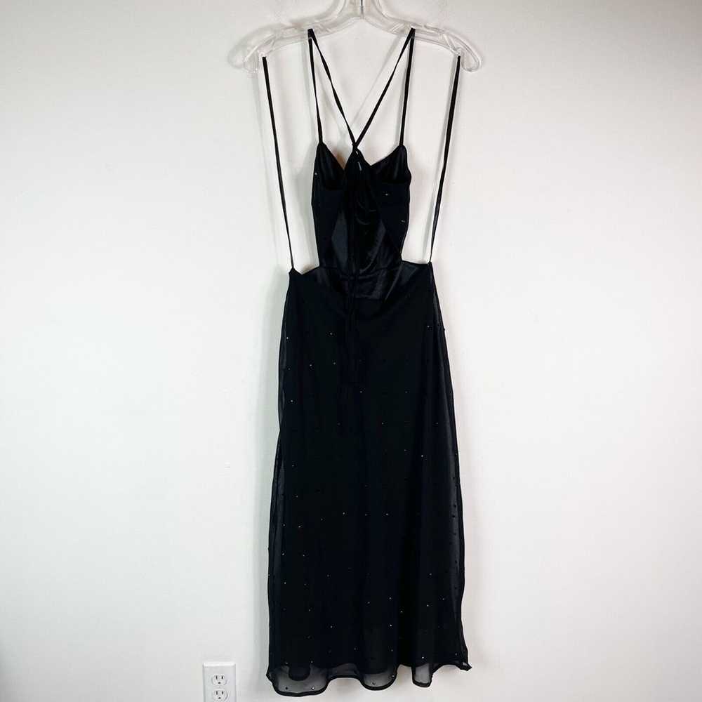 RAHI NWOT Tie Back Glimmer Open Back Slip Dress B… - image 5