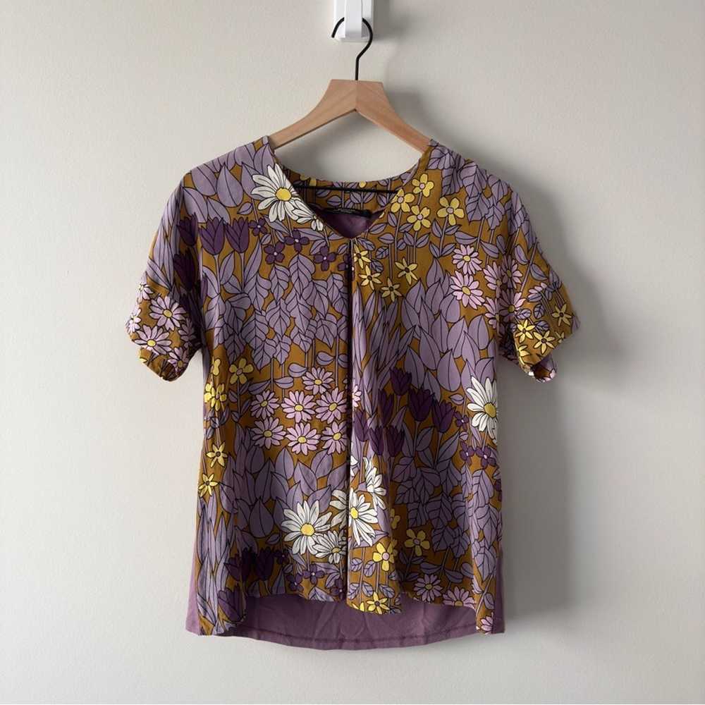 Max Mara MaxMara Weekend Silk Floral Short Sleeve… - image 12