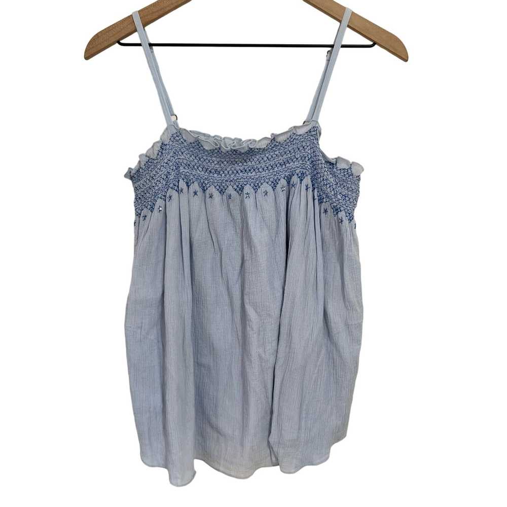 Rebecca Taylor Rebecca Taylor Baby Blue Smocked T… - image 1