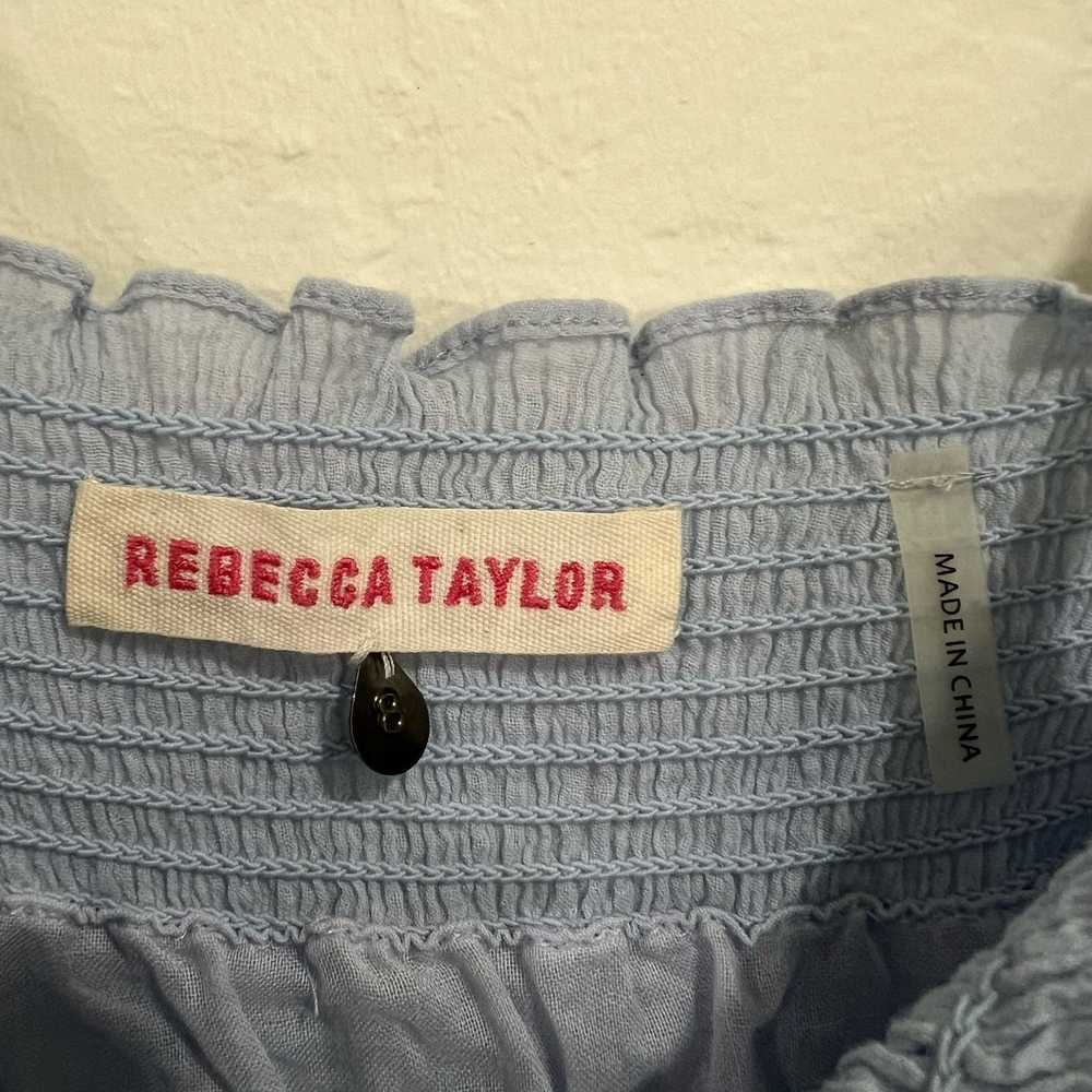 Rebecca Taylor Rebecca Taylor Baby Blue Smocked T… - image 3