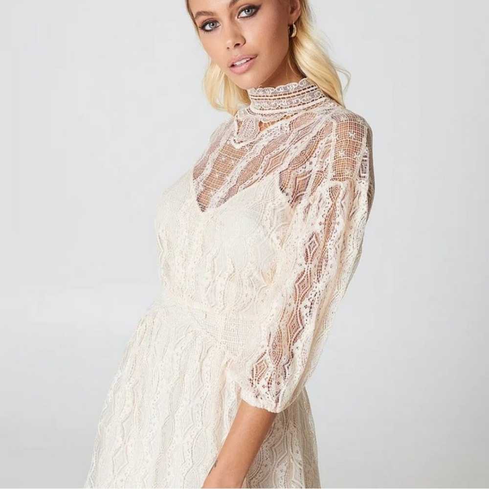 Free People Bittersweet Victorian Size 4 Cream La… - image 6