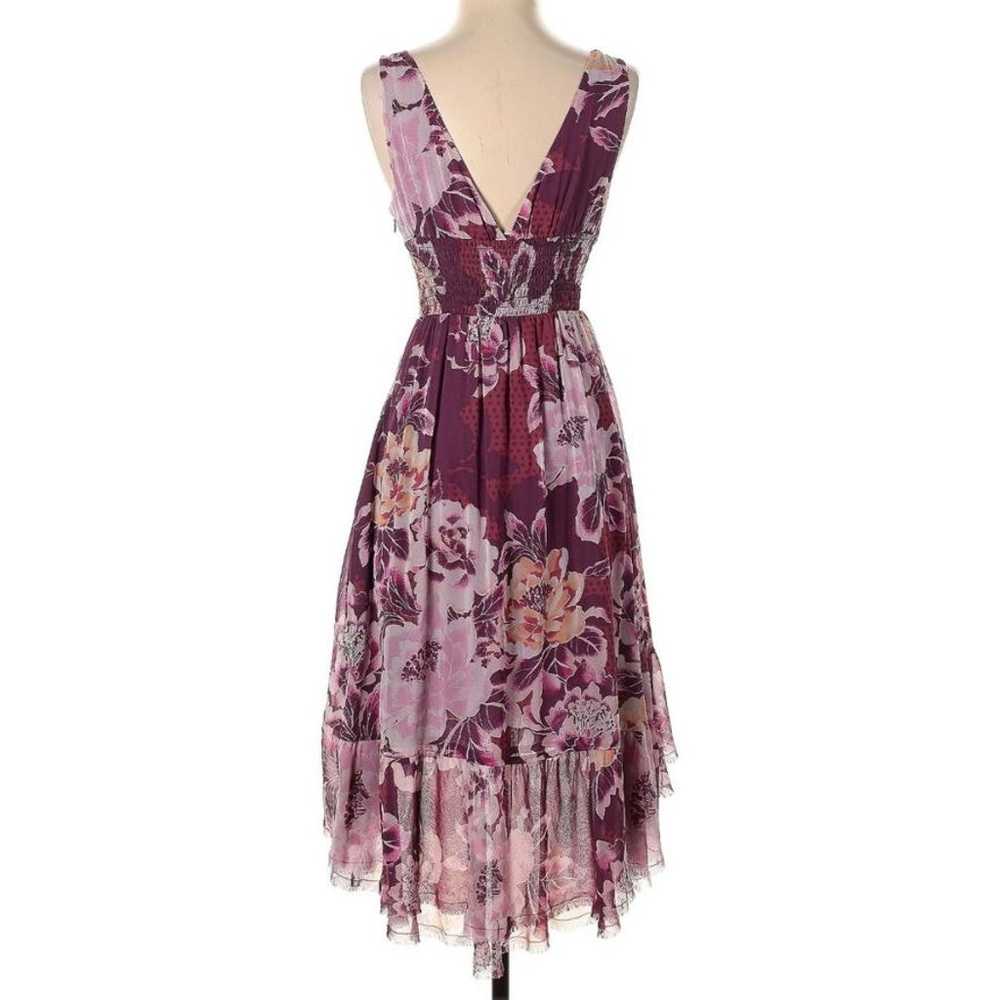 Free People Floral Chiffon High Low Size 10 Pink … - image 3