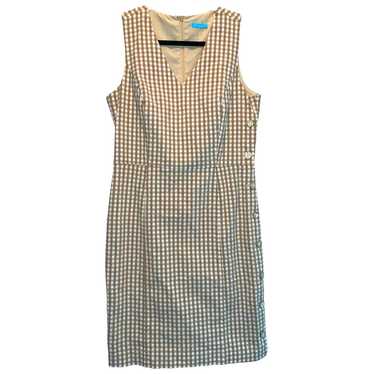 J McLaughlin Tan Paulson Gingham Dress size 10