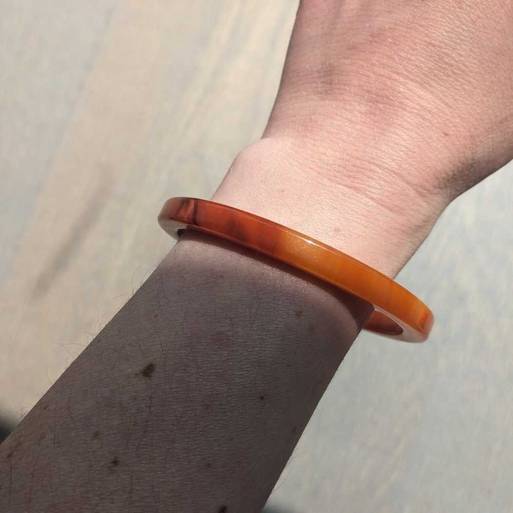 Gorgeous Vintage Red Bakelite Bangle Bracelet - image 2