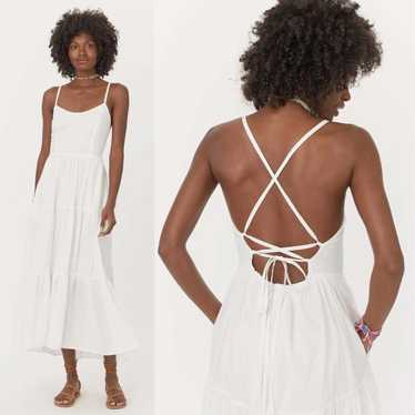 Xirena XIRENA | Owynn White Tiered Cotton Maxi Dre