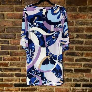 Chicos Chico's 3/4 Sleeve Keyhole Abstract Mini D… - image 1