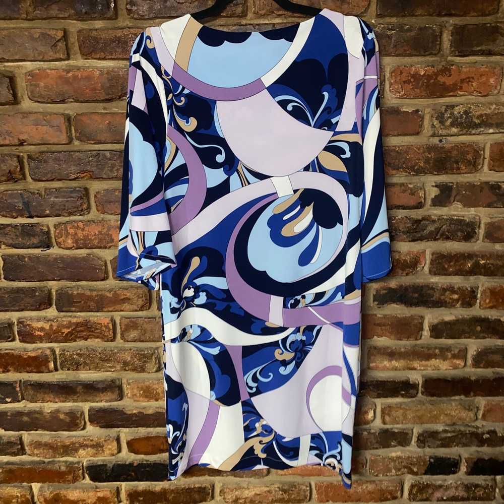 Chicos Chico's 3/4 Sleeve Keyhole Abstract Mini D… - image 5