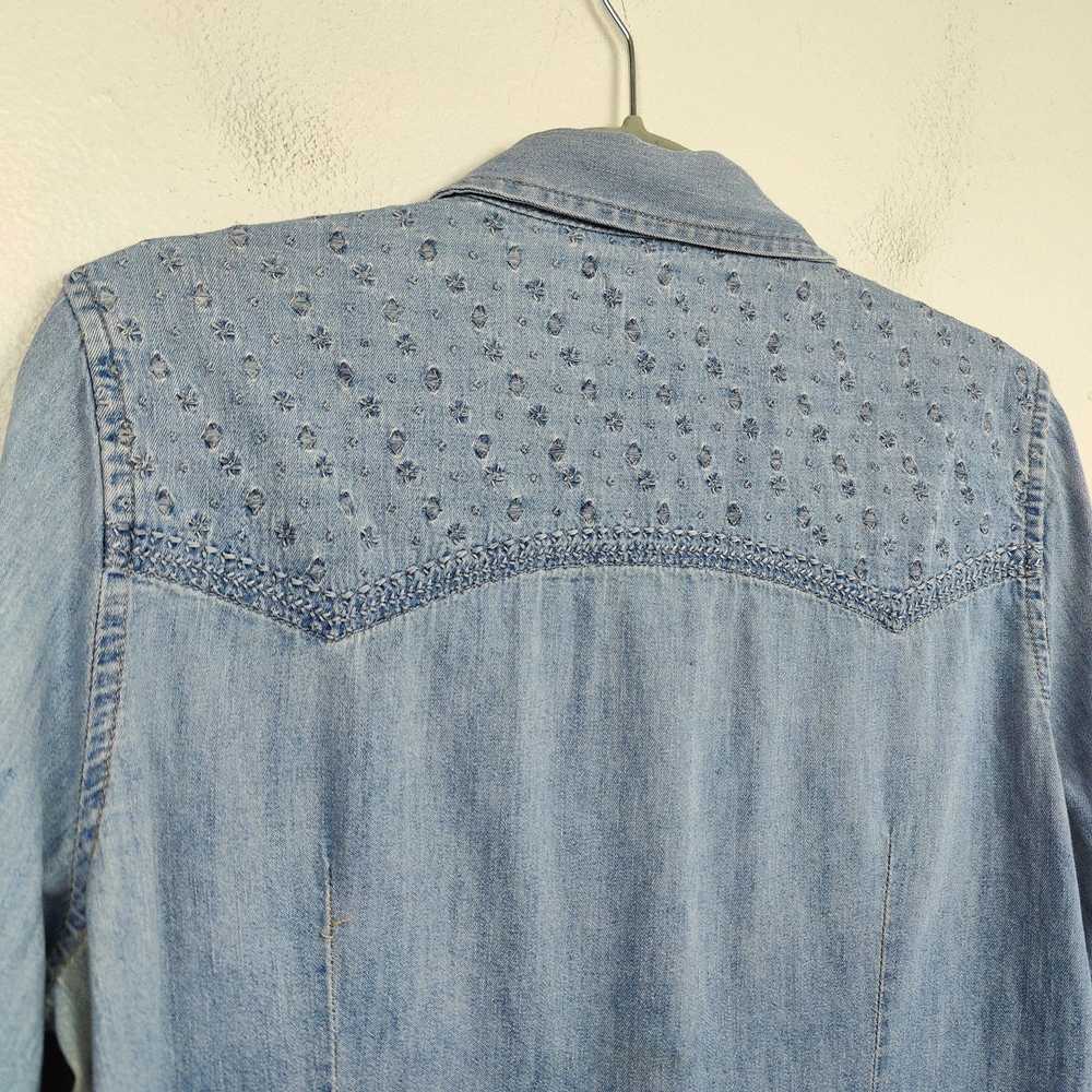 Gap Vintage Gap Pearl Snap Shirt Womens Large Lig… - image 8