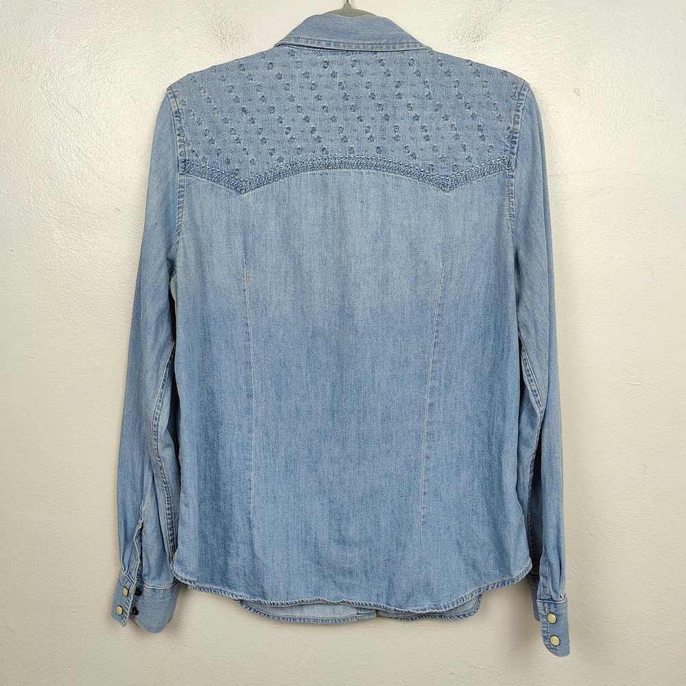 Gap Vintage Gap Pearl Snap Shirt Womens Large Lig… - image 9